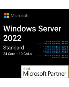 Microsoft Windows Server 2022 Standard- 24 Core + 10 CALs