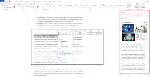 smrt search in MS word
