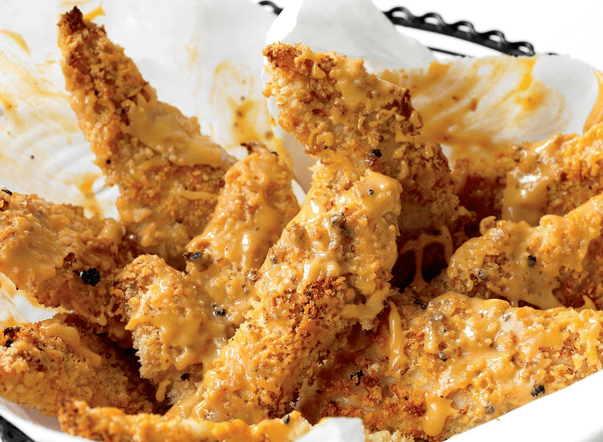 Oven-Baked Chicken Fingers with Chipotle-Honey Mustard