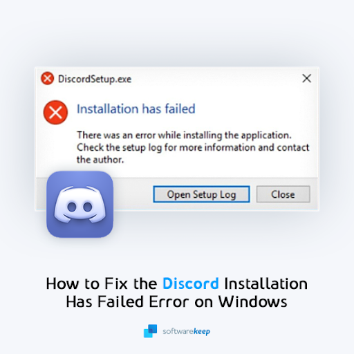 discord installation failed  in windows 10