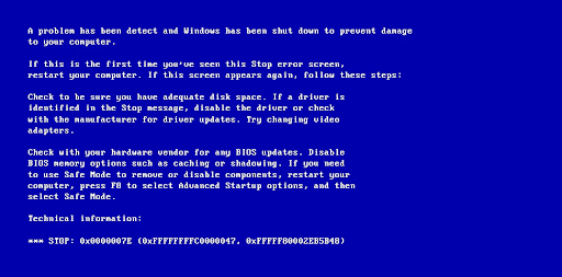 The old version of Blue Screen of Death, from NeoSmart Knowledgebase