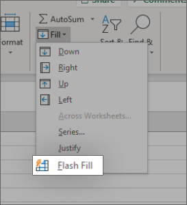excel flash fill