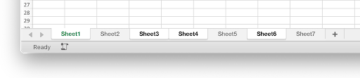 groups sheets in excel for mac