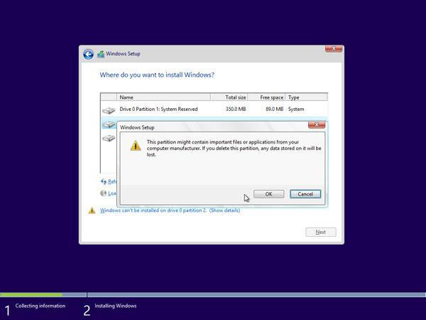 How to delete existing partition on windows