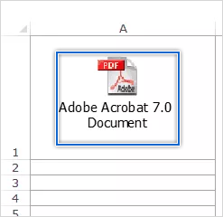 embed pdf into excel