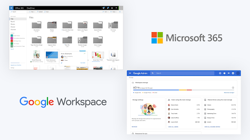 Cost and storage difference of Microsoft 365 vs Google Workspace