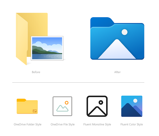 New icons in Windows 10 File Explorer