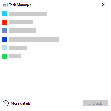 Task manager view