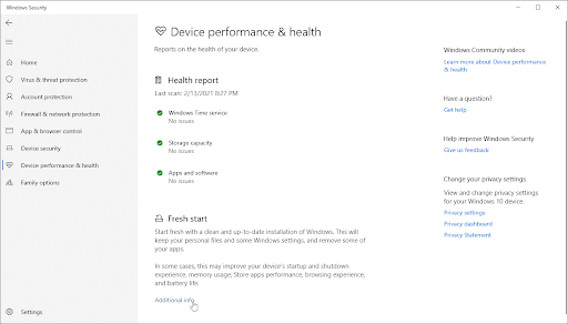 device performance and health 