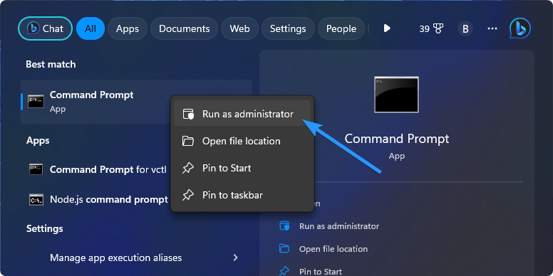 run command prompt as administrator