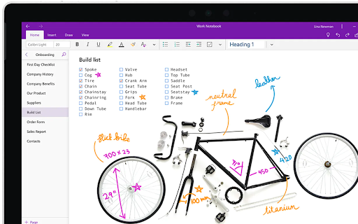 OneNote to take organized noted