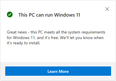This pc can run windows 11