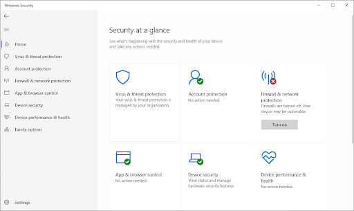 Windows security 