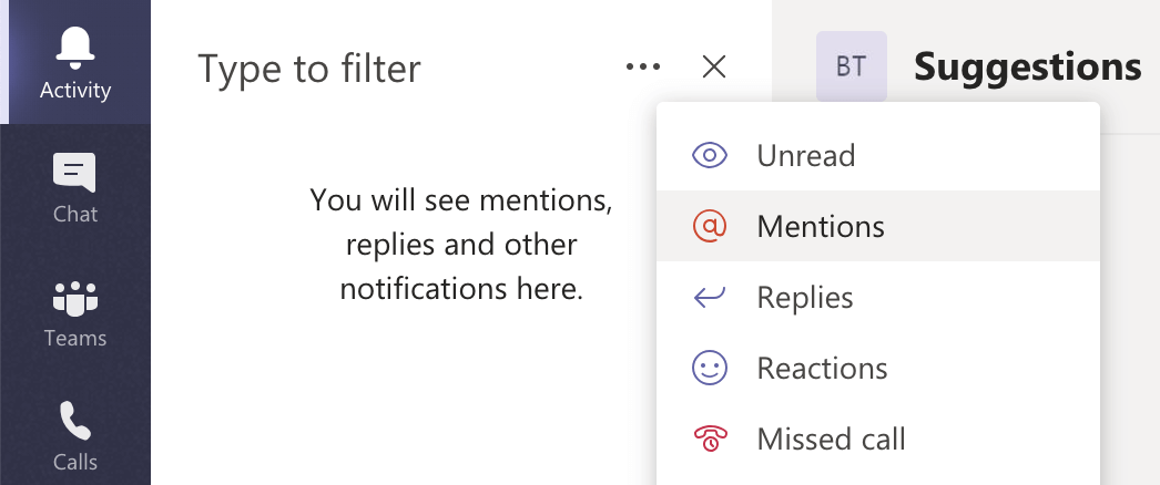 How to filter your activity feeds in Microsoft teams