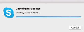 skype checking updates
