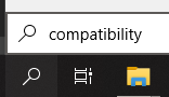 search for compatibility on windows