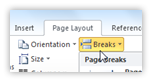  how to insert a page break