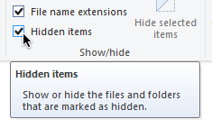 Hidden files