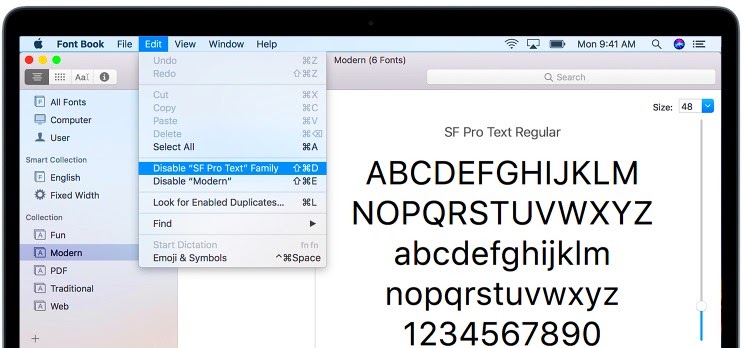 how to uninstall fonts