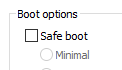 uncheck Safe boot