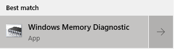 Windows memory diagnostic tool