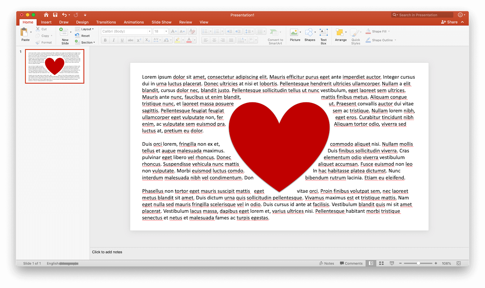 wrap text in powerpoint